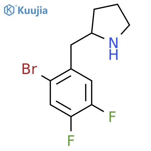 2-(2-bromo-4,5-difluorophenyl)methylpyrrolidine structure