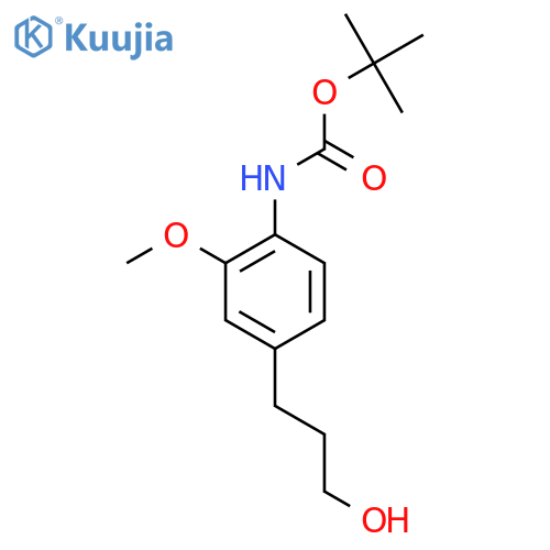 tert-butyl N-4-(3-hydroxypropyl)-2-methoxyphenylcarbamate structure