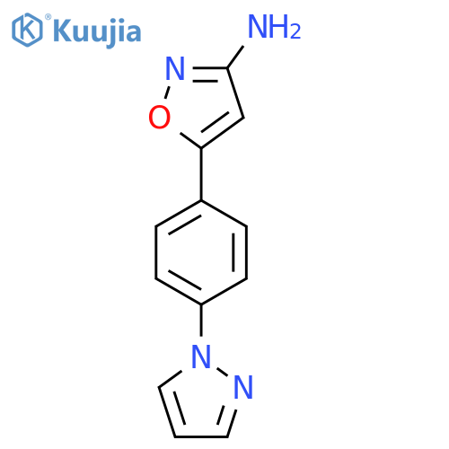 5-4-(1H-pyrazol-1-yl)phenyl-1,2-oxazol-3-amine structure