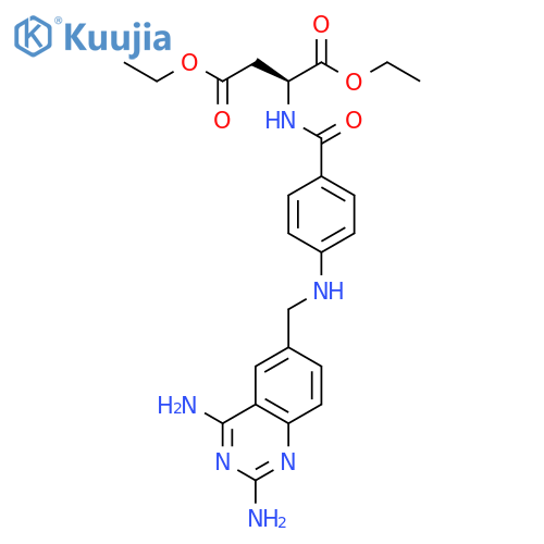 L-Aspartic acid,N-[4-[[(2,4-diamino-6-quinazolinyl)methyl]amino]benzoyl]-, diethyl ester (9CI) structure