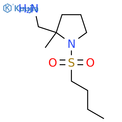 [1-(Butane-1-sulfonyl)-2-methylpyrrolidin-2-yl]methanamine structure