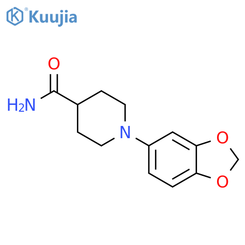 1-(1,3-dioxaindan-5-yl)piperidine-4-carboxamide structure