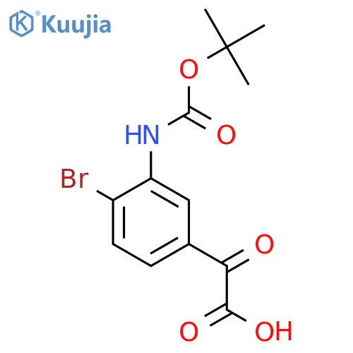 2-(4-bromo-3-{(tert-butoxy)carbonylamino}phenyl)-2-oxoacetic acid structure