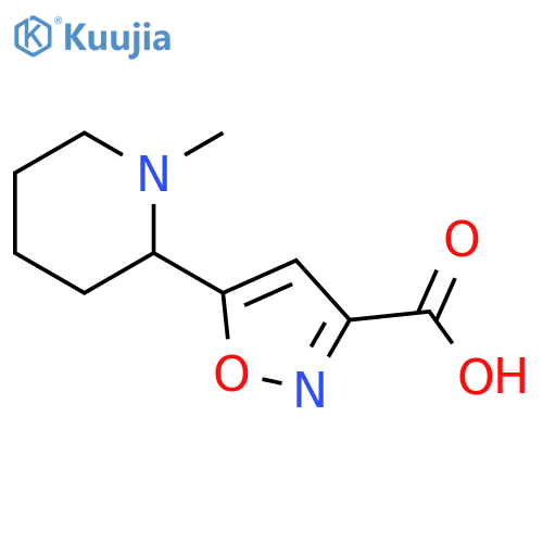 5-(1-methylpiperidin-2-yl)-1,2-oxazole-3-carboxylic acid structure