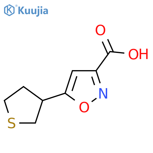 5-(thiolan-3-yl)-1,2-oxazole-3-carboxylic acid structure