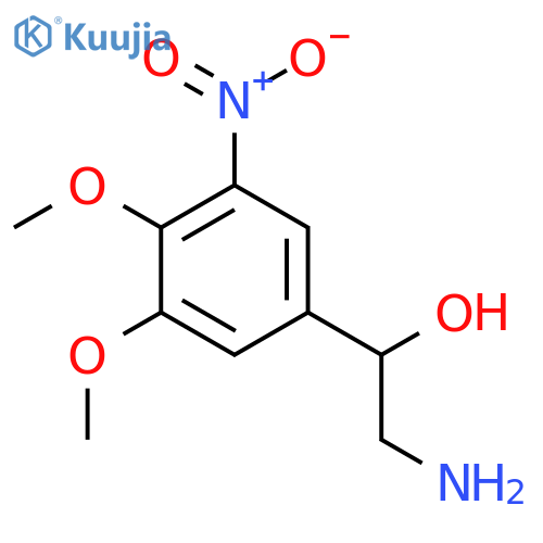 2-amino-1-(3,4-dimethoxy-5-nitrophenyl)ethan-1-ol structure