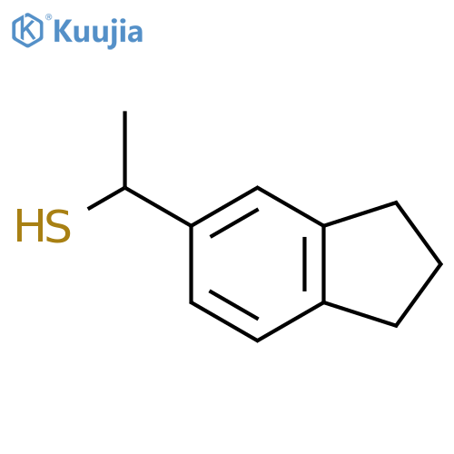 1-(2,3-dihydro-1H-inden-5-yl)ethane-1-thiol structure