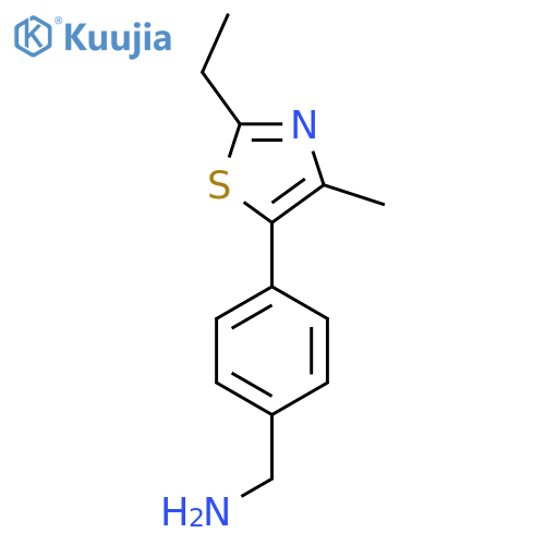 4-(2-ethyl-4-methyl-1,3-thiazol-5-yl)phenylmethanamine structure