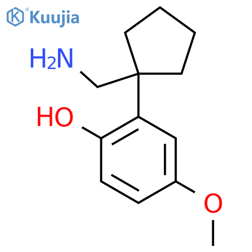 2-1-(aminomethyl)cyclopentyl-4-methoxyphenol structure