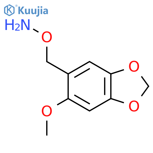 O-(6-methoxy-1,3-dioxaindan-5-yl)methylhydroxylamine structure