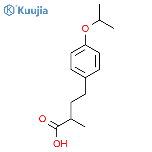 2-methyl-4-4-(propan-2-yloxy)phenylbutanoic acid structure