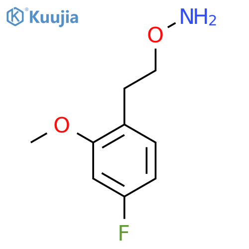 O-2-(4-fluoro-2-methoxyphenyl)ethylhydroxylamine structure
