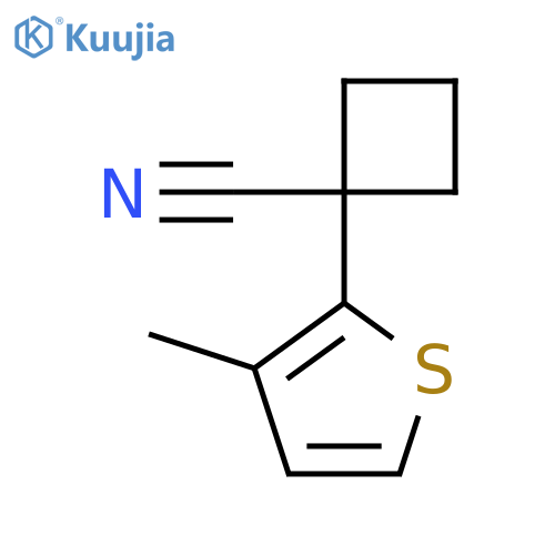 1-(3-Methylthiophen-2-yl)cyclobutane-1-carbonitrile structure