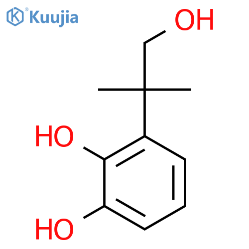 3-(1-hydroxy-2-methylpropan-2-yl)benzene-1,2-diol structure