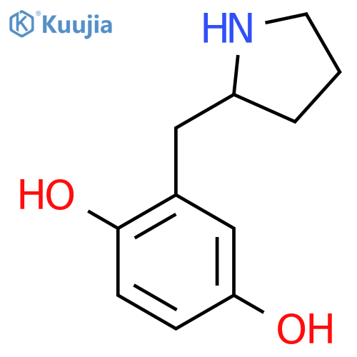2-(pyrrolidin-2-yl)methylbenzene-1,4-diol structure