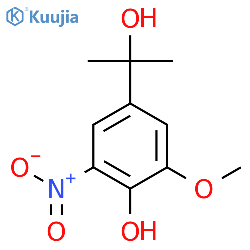 4-(2-hydroxypropan-2-yl)-2-methoxy-6-nitrophenol structure