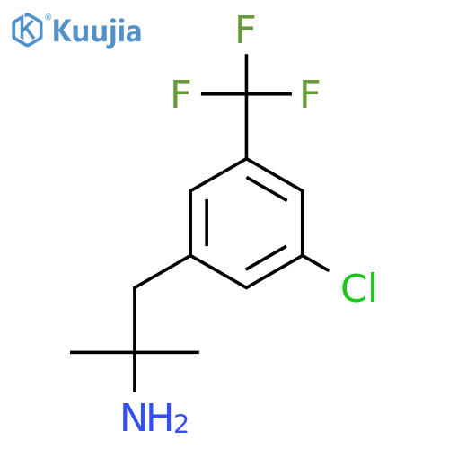 1-3-chloro-5-(trifluoromethyl)phenyl-2-methylpropan-2-amine structure