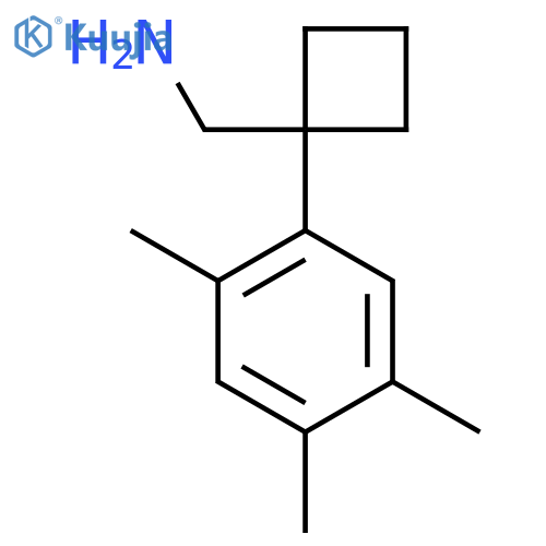 1-(2,4,5-trimethylphenyl)cyclobutylmethanamine structure