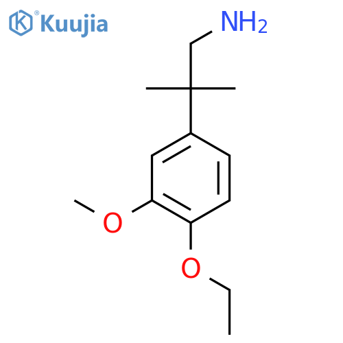 2-(4-ethoxy-3-methoxyphenyl)-2-methylpropan-1-amine structure
