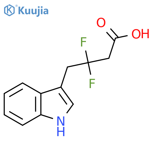 3,3-difluoro-4-(1H-indol-3-yl)butanoic acid structure
