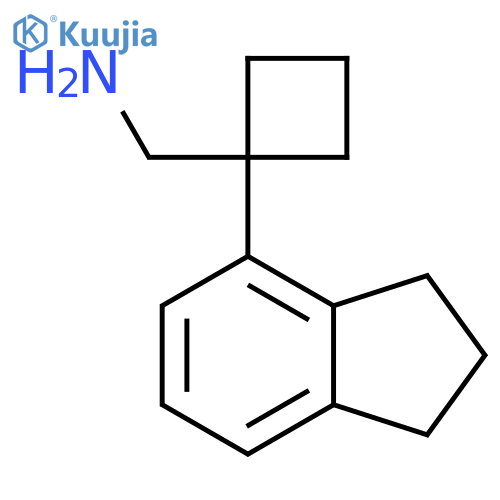 1-(2,3-dihydro-1H-inden-4-yl)cyclobutylmethanamine structure