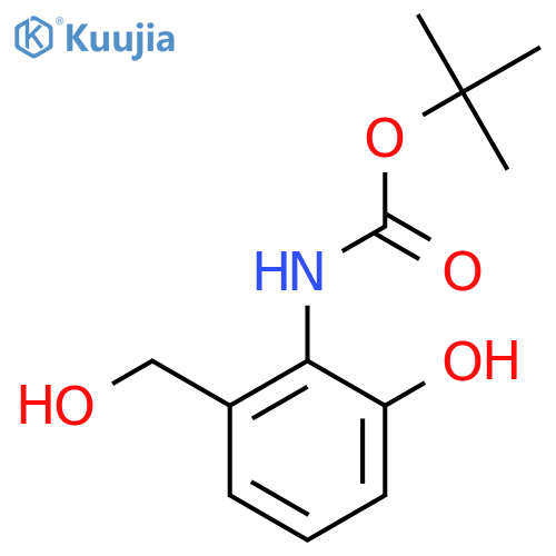 tert-butyl N-[2-hydroxy-6-(hydroxymethyl)phenyl]carbamate structure