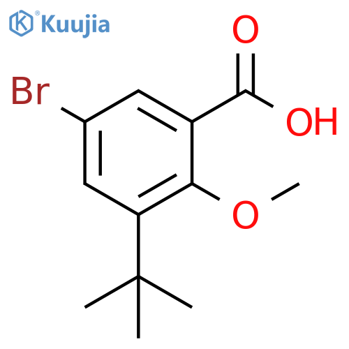 5-Bromo-3-(tert-butyl)-2-methoxybenzoic acid structure