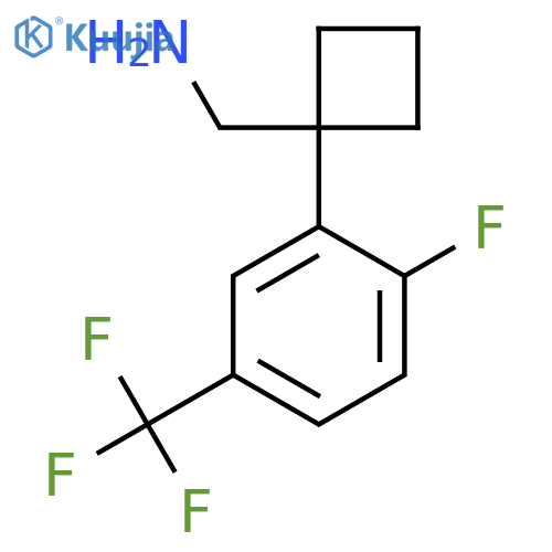 {1-2-fluoro-5-(trifluoromethyl)phenylcyclobutyl}methanamine structure