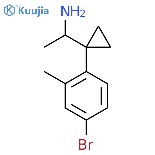 1-1-(4-bromo-2-methylphenyl)cyclopropylethan-1-amine structure
