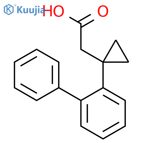 2-1-(2-phenylphenyl)cyclopropylacetic acid structure