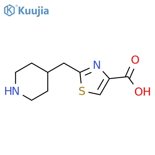 4-Thiazolecarboxylic acid, 2-(4-piperidinylmethyl)- structure