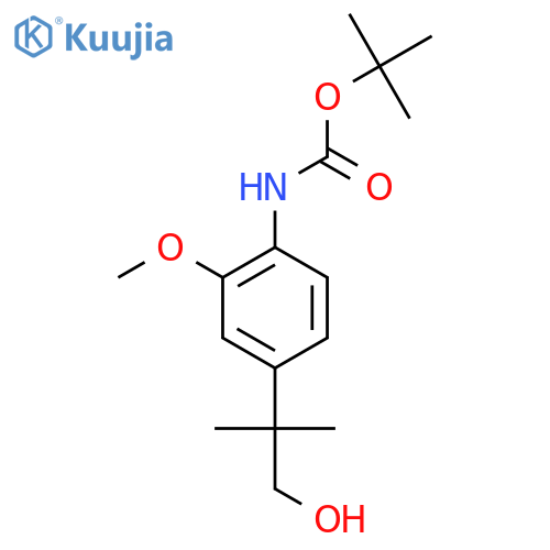 tert-butyl N-4-(1-hydroxy-2-methylpropan-2-yl)-2-methoxyphenylcarbamate structure