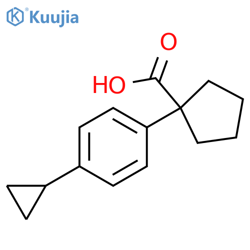 1-(4-cyclopropylphenyl)cyclopentane-1-carboxylic acid structure