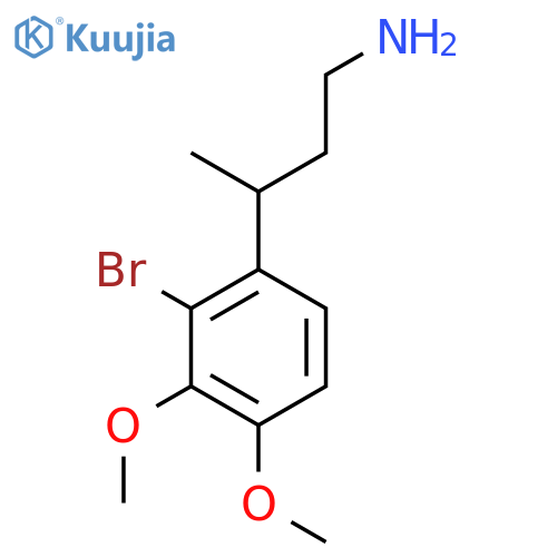 3-(2-bromo-3,4-dimethoxyphenyl)butan-1-amine structure