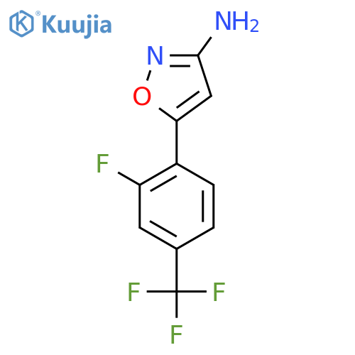 5-2-fluoro-4-(trifluoromethyl)phenyl-1,2-oxazol-3-amine structure
