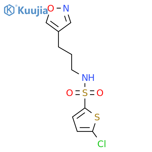5-chloro-N-(3-(isoxazol-4-yl)propyl)thiophene-2-sulfonamide structure