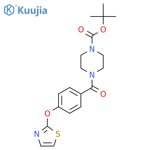 Tert-butyl 4-[4-(1,3-thiazol-2-yloxy)benzoyl]piperazine-1-carboxylate structure
