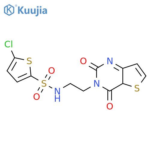 5-chloro-N-(2-{2,4-dioxo-1H,2H,3H,4H-thieno3,2-dpyrimidin-3-yl}ethyl)thiophene-2-sulfonamide structure