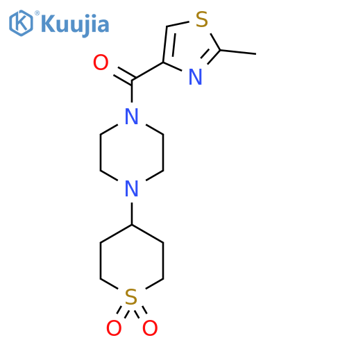 4-[4-(2-methyl-1,3-thiazole-4-carbonyl)piperazin-1-yl]-1lambda6-thiane-1,1-dione structure