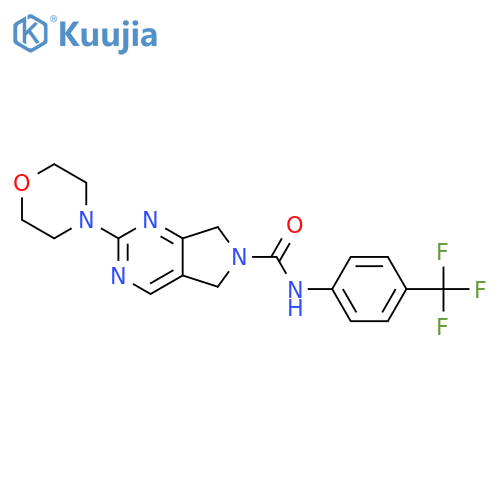 2-(morpholin-4-yl)-N-4-(trifluoromethyl)phenyl-5H,6H,7H-pyrrolo3,4-dpyrimidine-6-carboxamide structure