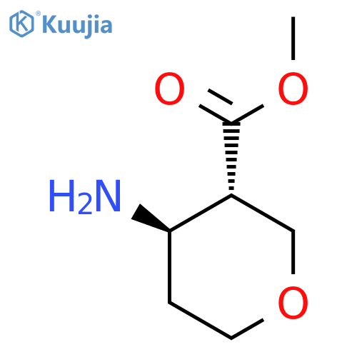 trans-4-Amino-tetrahydro-pyran-3-carboxylic acid methyl ester structure