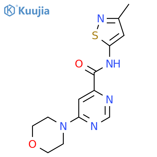 N-(3-methyl-1,2-thiazol-5-yl)-6-(morpholin-4-yl)pyrimidine-4-carboxamide structure