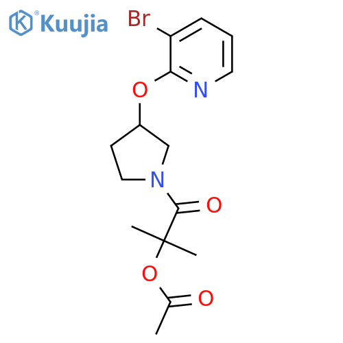 1-(3-((3-Bromopyridin-2-yl)oxy)pyrrolidin-1-yl)-2-methyl-1-oxopropan-2-yl acetate structure