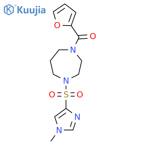 1-(furan-2-carbonyl)-4-(1-methyl-1H-imidazol-4-yl)sulfonyl-1,4-diazepane structure