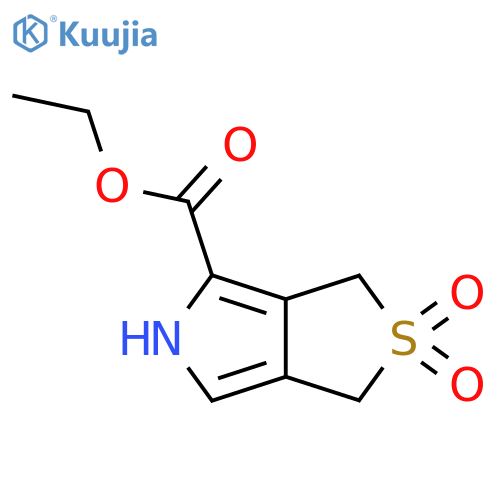 Ethyl 3,5-dihydro-1H-thieno[3,4-c]pyrrole-4-carboxylate 2,2-dioxide structure