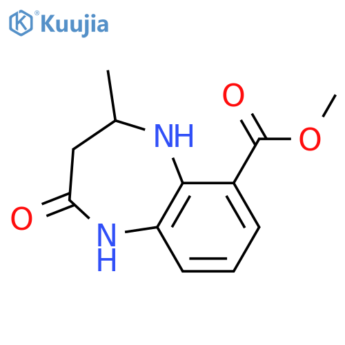 methyl 4-methyl-2-oxo-2,3,4,5-tetrahydro-1H-1,5-benzodiazepine-6-carboxylate structure