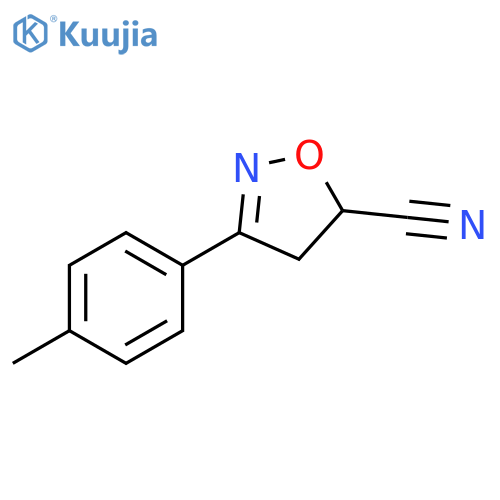 3-p-Tolyl-4,5-dihydro-isoxazole-5-carbonitrile structure