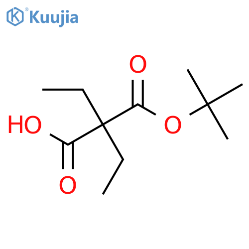 2-(Tert-butyl carboxy)-2-ethylbutanoic acid structure