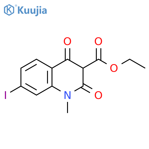 ethyl 7-iodo-1-methyl-2,4-dioxo-1,2,3,4-tetrahydroquinoline-3-carboxylate structure