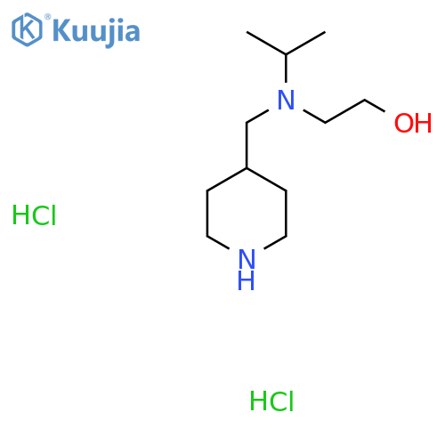 2-{(piperidin-4-yl)methyl(propan-2-yl)amino}ethan-1-ol dihydrochloride structure